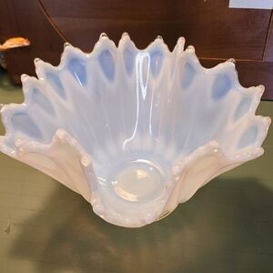 Fostoria Heirloom Opalescent Handkercheif Glass Bowl Or Open Vase
